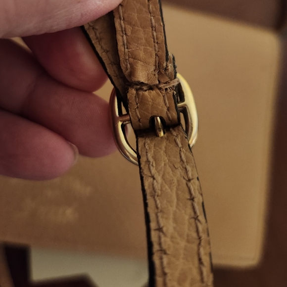 GUCCI Swing Beige Leather Cross Body Bag - Picture 11 of 12